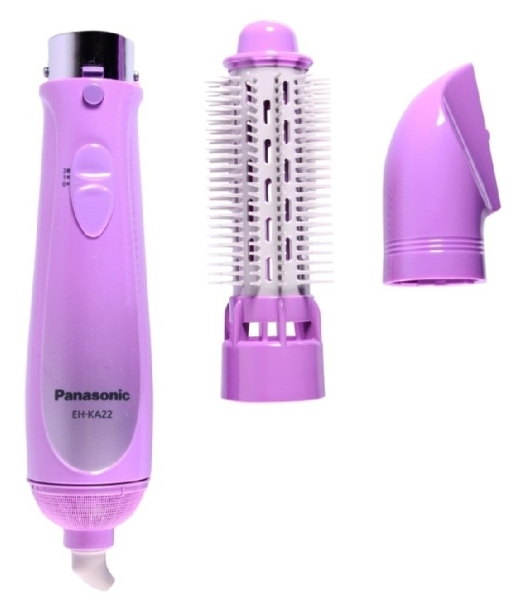 Фен-щётка Panasonic EH-KA22 фиолетовый/серый, 600 Вт, 40 мм