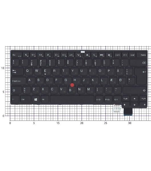 Клавиатура для ноутбука Lenovo Thinkpad T460S 13 черная без подсветки
