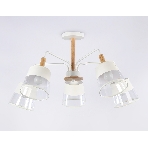 Светильник Ambrella light TR4738/5 WH/LW белый/светлое дерево E27/5 max 40W D760*350, фото4