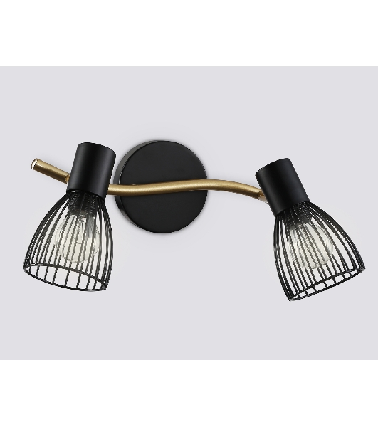 Светильник Ambrella light TR8660/2 BK/GD черный/золото E14/2 max 60W 330*100*170