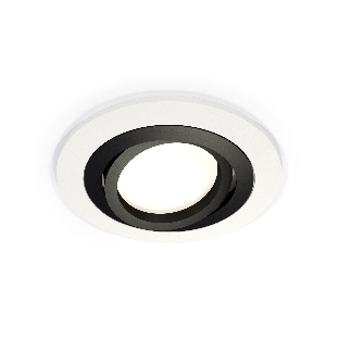 Комплект встраиваемого поворотного светильника Ambrella light XC7621081 SWH/PBK белый песок/черный полированный MR16 GU5.3 (C7621, N7002)