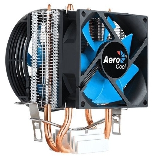 Кулер для процессора AeroCool/Formula Verkho 2 Dual серебристый, 90 мм, алюминий/медь, 2000 об/мин, 25 дБ, 4 pin, 120 Вт, 135 мм