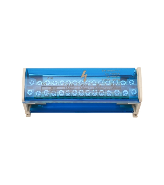 Шина на DIN-рейку в корпусе (кросс-модуль) Rexant 2х15