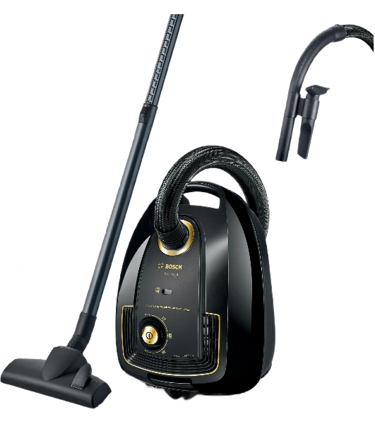 Пылесос Bosch BGL38GOLD черный/золотистый, 350/1700 Вт, уборка сухая, пылесборник мешок 4 л