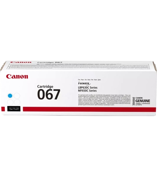 Картридж лазерный Canon CRG 067 C (5101C002) голубой (1250 стр.) для Canon i-SENSYS LBP631CW LBP631/LBP633Cdw LBP633/MF651Cw MF651/MF655Cdw MF655/MF657Cdw MF657