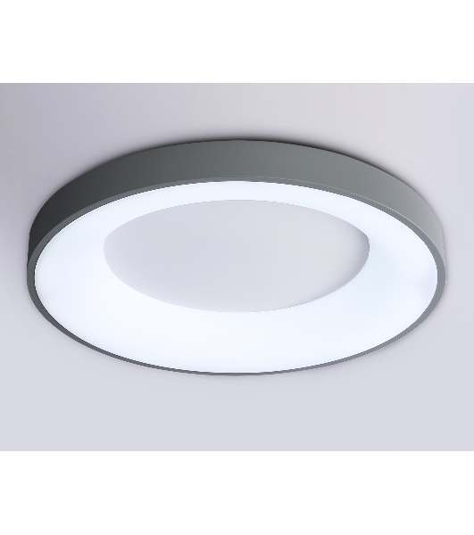 Потолочный светодиодный светильник Ambrella light FZ1402 GR серый IP20 48W 3000K-6500K D500*50 (ПДУ ИК)