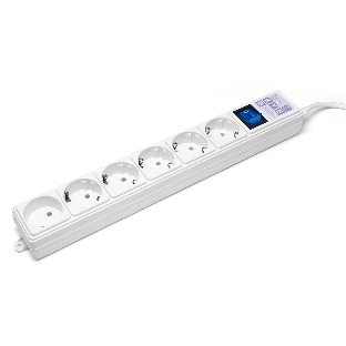 Фильтр-удлинитель PowerCube (SPG(5+1)-16B-3M) 6 розеток, 3м,16А/3,5 кВт, белый