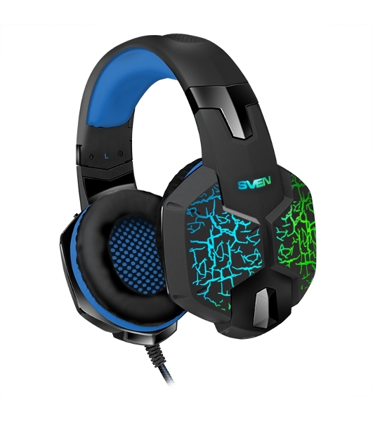 Гарнитура Sven AP-U980MV синий-чёрный, проводная, USB