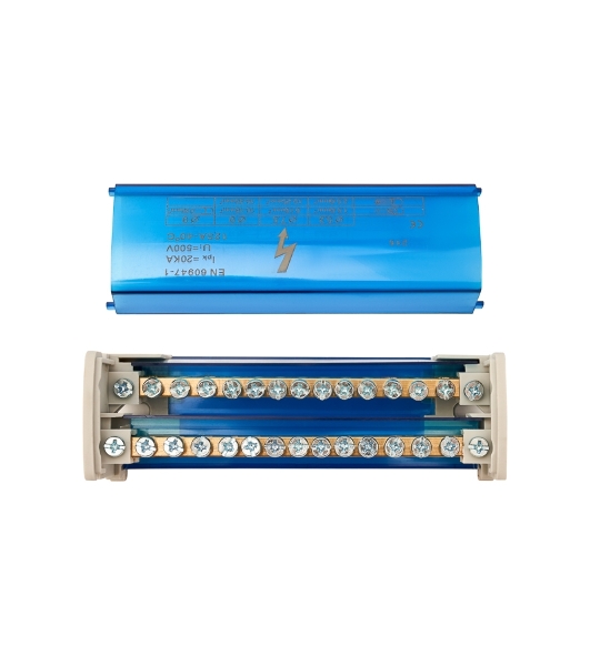Шина на DIN-рейку в корпусе (кросс-модуль) Rexant 2х15
