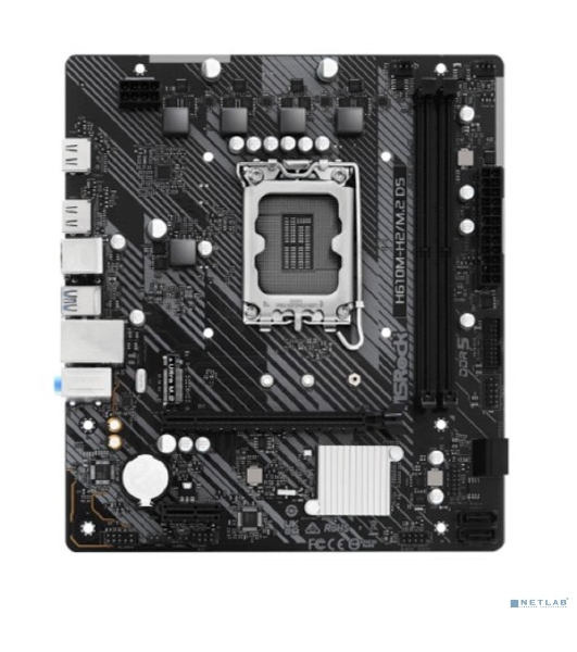 Материнская плата ASRock H610M-H2/M.2 D5, LGA 1700, Intel H610, 2xDDR5, 4xSATA, 1xM.2, 1xPCIe 4.0 x16, 1xPCIe x1, 2xHDMI, 1x 1Gb LAN, 4xUSB-A 2.0, 2xUSB-A 3.2 Gen 1, 3x3.5 мм, 7.1, mATX