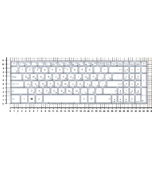 Клавиатура для ноутбука Asus VivoBook 17 X705U белая