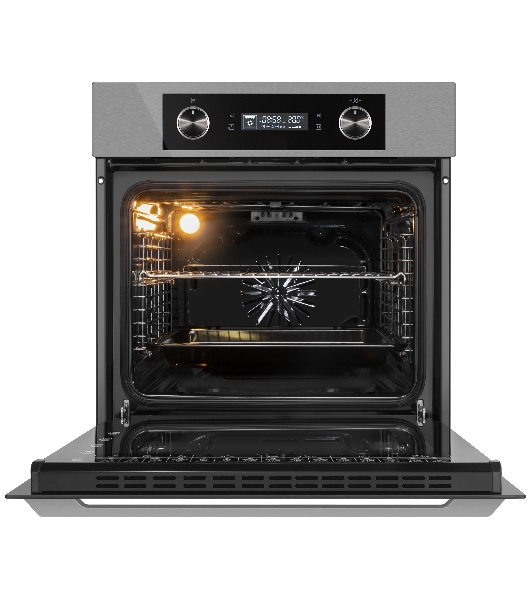 Шкаф духовой электрический Maunfeld AEOH60102S, 60л, дверца с 3 стеклами, нержавеющая сталь