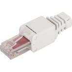 Коннектор LANMASTER LAN-TMP-U6-WH полев.RJ45 Cat.6 UTP бел., фото2