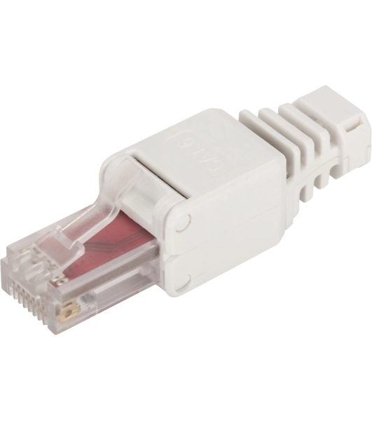 Коннектор LANMASTER LAN-TMP-U6-WH полев.RJ45 Cat.6 UTP бел.