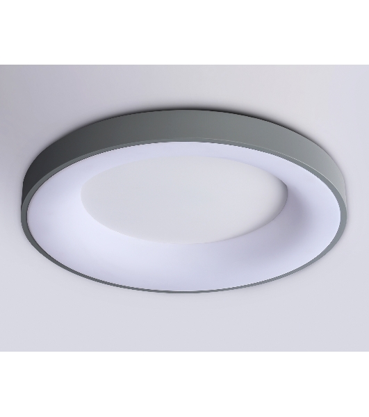 Потолочный светодиодный светильник Ambrella light FZ1402 GR серый IP20 48W 3000K-6500K D500*50 (ПДУ ИК)