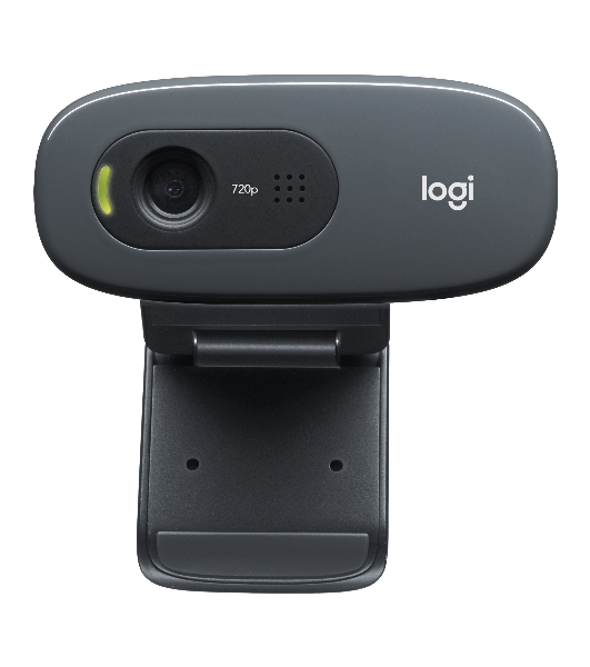 Веб-камера Logitech C270 HD 1280x720, 30 кадр/с, USB Type-A, микрофон (шумоподавление), автоосвещение, универсальное крепление