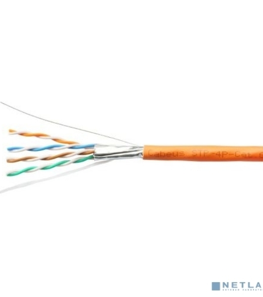 Кабель ExeGate FTP 4 пары кат.5e медь, 24AWG, экран, бухта 305м, оранжевый, LSZH