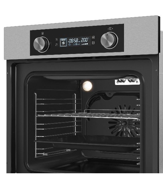 Шкаф духовой электрический Maunfeld AEOH60102S, 60л, дверца с 3 стеклами, нержавеющая сталь