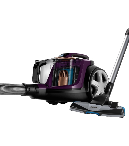 Пылесос Philips FC9734/01 фиолетовый, 470/2100 Вт, уборка сухая, пылесборник контейнер 2 л
