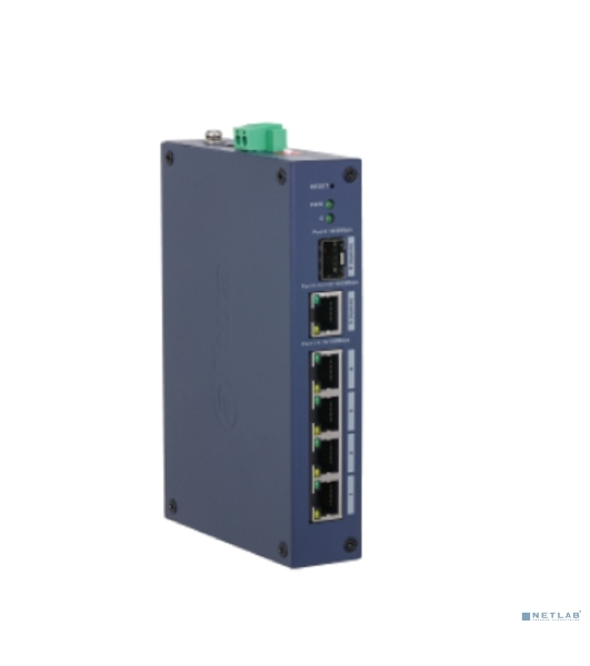 Коммутатор DAHUA DH-CHS4106-4ET, 4×100 Мбит/с + 1×1 Гбит/с + 1×1 Гбит/с SFP, управляемый
