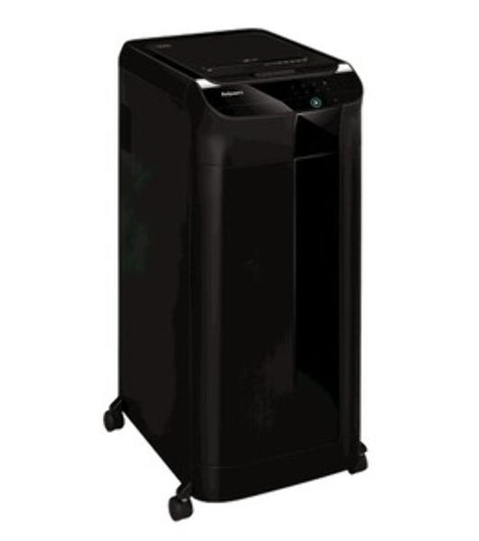 Шредер Fellowes AutoMax 450C черный с автоподачей (секр.P-4) фрагменты 450лист. 68лтр. скрепки скобы пл.карты CD