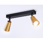 Накладной поворотный спот Ambrella light TA13146/2 BK/GD черный/золото GU10/2 max 12W 295*60*130, фото4