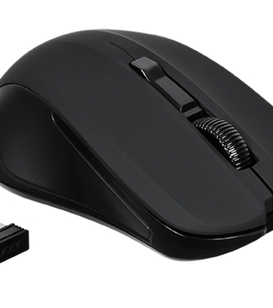 Мышь беспроводная Acer OMR010 черный, 1200 dpi, радиоканал, USB, кнопки - 3