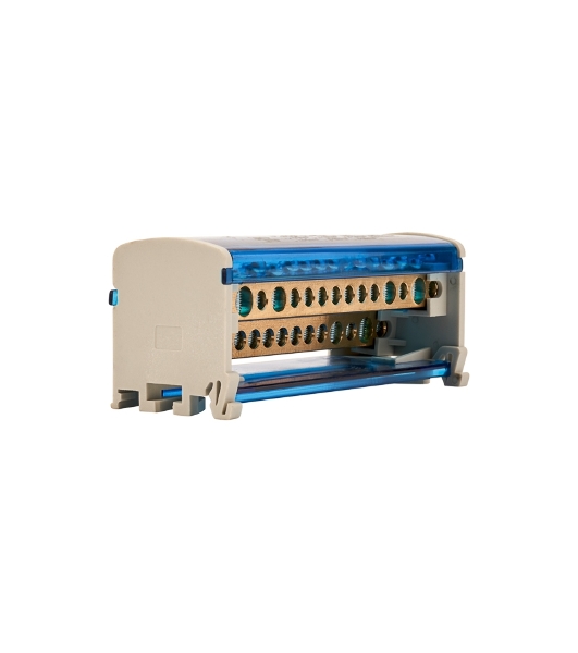 Шина на DIN-рейку в корпусе (кросс-модуль) Rexant 2х15