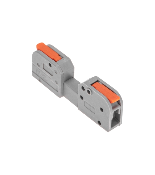 Клемма Rexant СМК 222-421R проходная разъемная 1 полюс серый 0,2-2,5/4 мм² (блистер 5 шт/уп)