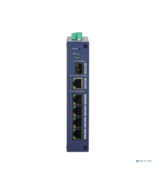 Коммутатор DAHUA DH-CHS4106-4ET, 4×100 Мбит/с + 1×1 Гбит/с + 1×1 Гбит/с SFP, управляемый
