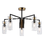 Люстра Ambrella light LH56113/5 BK/BS/CL черный/латунь/прозрачный E14*5 max 40W D605*350, фото9