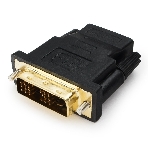 Переходник Cablexpert HDMI-DVI 19F/19M золотые разъемы, пакет, черный, фото 1