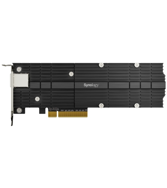 Сетевая карта Synology M.2 SSD-NVME adapter M.2 2110/2080,2 slots m.2 key, 10 Gigabit port RJ-45, PCIe 3.0 x8 adapter (FH bracket)'