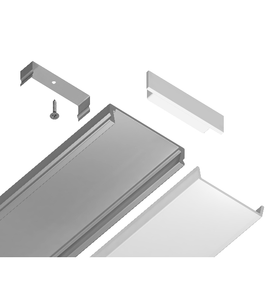 Алюминиевый профиль Ambrella light GP1800AL серебро 2000*23.8*6