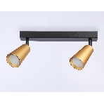 Накладной поворотный спот Ambrella light TA13146/2 BK/GD черный/золото GU10/2 max 12W 295*60*130, фото 1