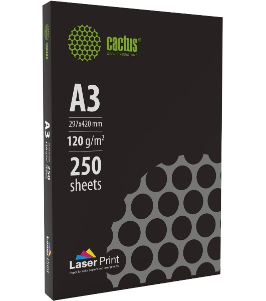 Бумага Cactus CS-LPA3120250 A3/120г/м2/250л./белый для лазерной печати