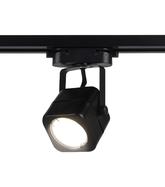Трековый однофазный светильник со сменной лампой Ambrella light GL5108 BK черный GU10 max 12W