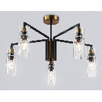 Люстра Ambrella light LH56113/5 BK/BS/CL черный/латунь/прозрачный E14*5 max 40W D605*350, фото7