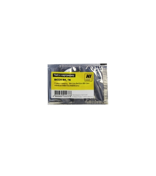 Чип Hi-Black к картриджу OKI B412/B432/B512/MB472/MB492/MB562 BK, 7K