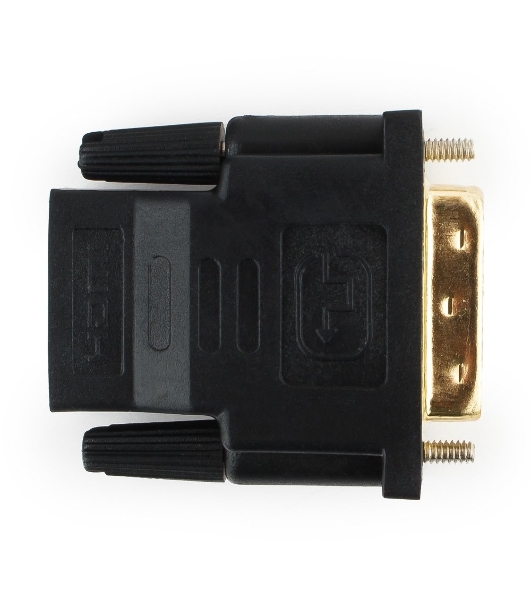 Переходник Cablexpert HDMI-DVI 19F/19M золотые разъемы, пакет, черный