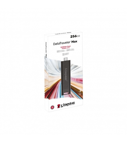 Флешка USB Kingston DataTraveler Max (DTMAX/256GB), 256Gb, USB 3.2 Gen 2 Type-C, R/W 1000/900, черный
