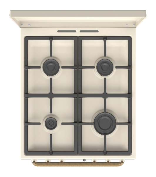 Плита комбинированная Gorenje GKS5B70CLI бежевый, конфорок 4 газовых, духовка 70 л, 50 см x 85 см x 59.4 см