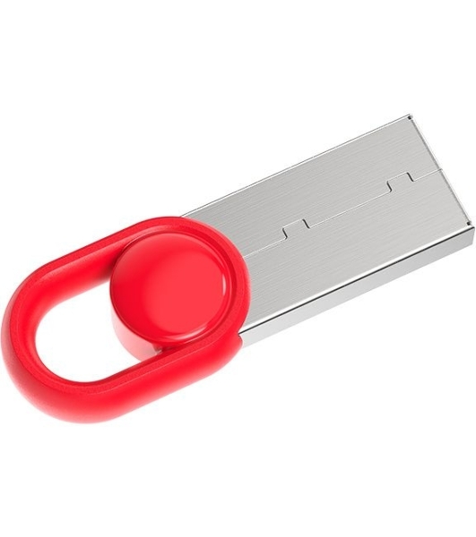 Флешка USB Netac UM2 (NT03UM2N-128G-32RE), 128Gb, USB 3.0, R/W 130/50, серебристый/красный