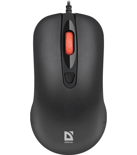 Мышь проводная Defender Omega MB-522 черный, 1600 dpi, USB, кнопки - 4