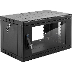 Шкаф коммутационный ЦМО (ШРН-6.650-9005) настенный 6U 600x650мм пер.дв.стекл 200кг черный 600мм 180град., фото5