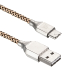 Кабель USB ACD-Titan Type-C ~ USB-A Нейлон, 1м, желто-черный, фото4