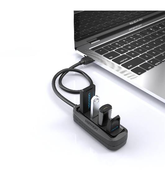 USB-концентратор Vention VAS-J43-B100, USB 2.0, USB 4 порта, USB