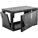 Шкаф коммутационный ЦМО (ШРН-6.650-9005) настенный 6U 600x650мм пер.дв.стекл 200кг черный 600мм 180град., фото4