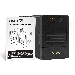 Источник бесперебойного питания ExeGate Power NB-1000.LED.AVR.2SH (1000VA/650W, LED, AVR, 2*Schuko, батарея 12V 9Ah, черный), фото24