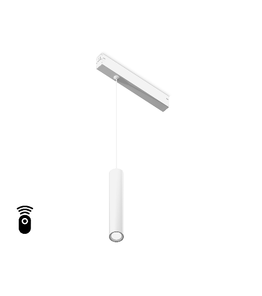 Управляемый светодиодный светильник для шинопровода Magnetic Ambrella light GL1431 WH белый IP20 10W 3000K-6400K 220V 24° D35*240 H1500 (Без ПДУ)